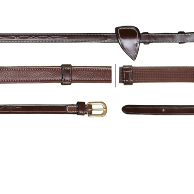 Dyon D Collection 5/8" Hunter Reins with 7 Leather Loops