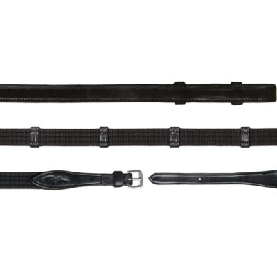 Dy'on New English Collection 5/8" Web Reins with 9 Leather Loops
