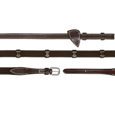 Dy'on Working Collection 5/8" Web Reins with 9 Leather Loops