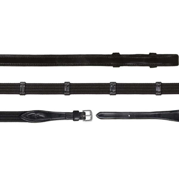Dy'on New English Collection 5/8" Web Reins with 9 Leather Loops