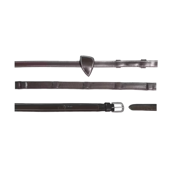 Dy'on Working Collection 1/2 Soft Leather reins 8 Integrated Stoppers