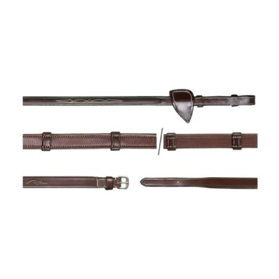 Dy'on US Jumping Collection 5/8" Hunter Reins With 7 Leather Loops