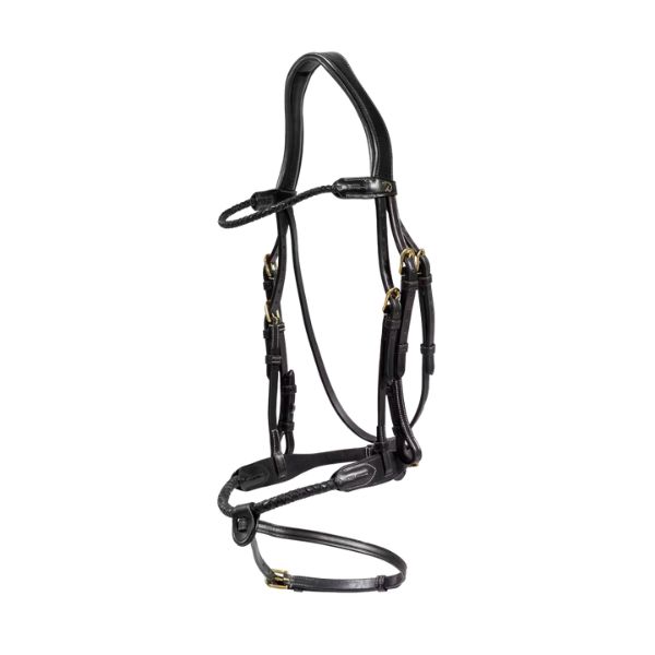 Dy'on D Collection Braided Flash Noseband Bridle - Image 10
