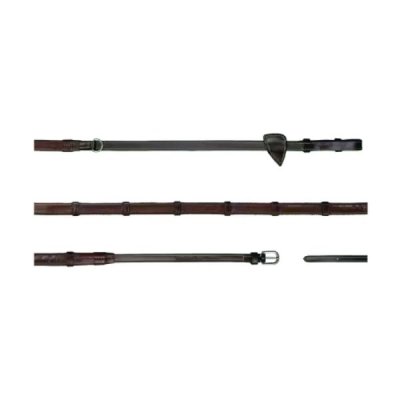 Dy'on Working Collection 1/2" Howlett Rubber Reins With 7 Leather Loops